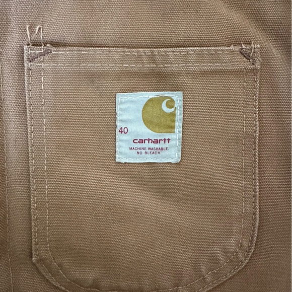 Vintage 1980s Carhartt Duck Brown Button Front Coat - Picture 6 of 12